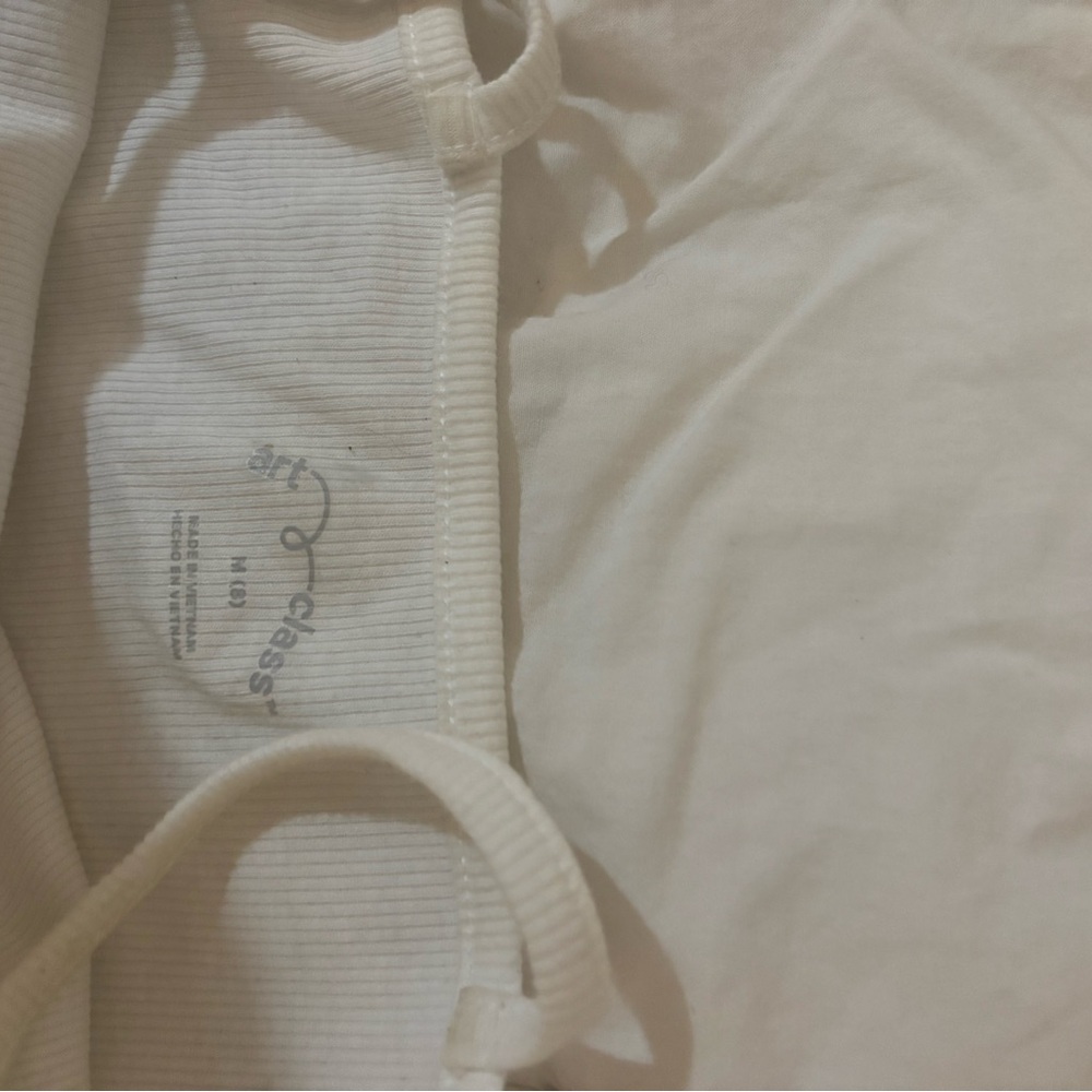 White Ribbed Tank Top - Picture 2 of 2